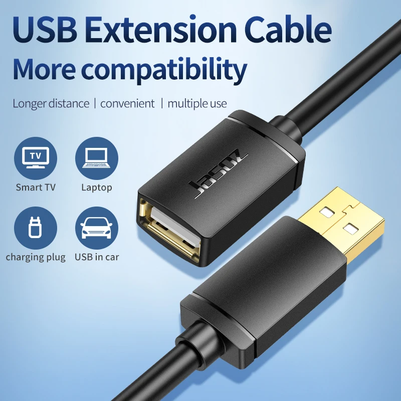 jasoz USB Extension Cable ideal for Smart TVs, laptops, PCs, and more. Extend your USB connection with stable speed and durability. Check video down below 👇👇