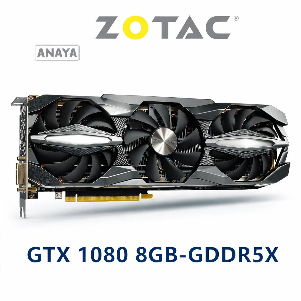 ZOTAC GeForce GTX 1080 Extreme Plus OC 8GB GDDR5X (97% NEW ) designed for 1440p and VR gaming Triple Fans IceStorm Cooling delivers powerful gaming performance, advanced cooling and smooth high-resolution visuals Powerful For Video editingand 3D rendering