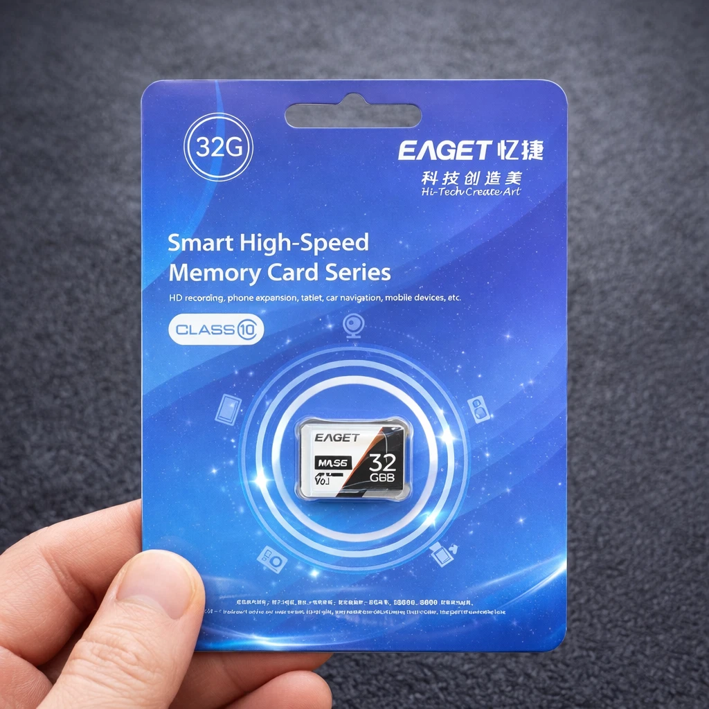 EAGET 32GB Class 10 Micro SD Card Original – High-Speed TF Memory Card for Smartphones, IP Cameras, Tablets, Speakers & Other Mobile Devices