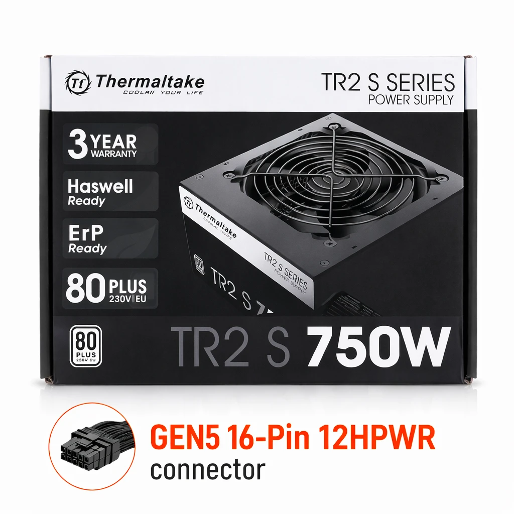 Thermaltake TR2 S Series 750W 80+ PSU | GEN5 12HPWR Gaming Power Supply