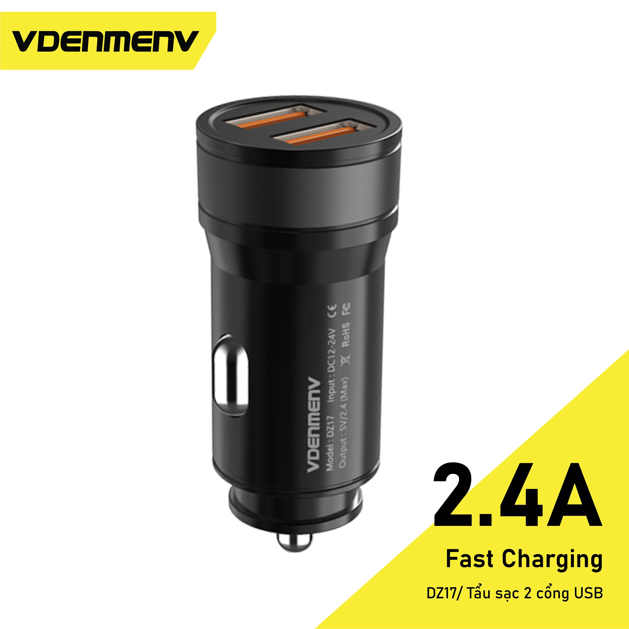 Denmen DZ17 Dual USB Fast Car Charger