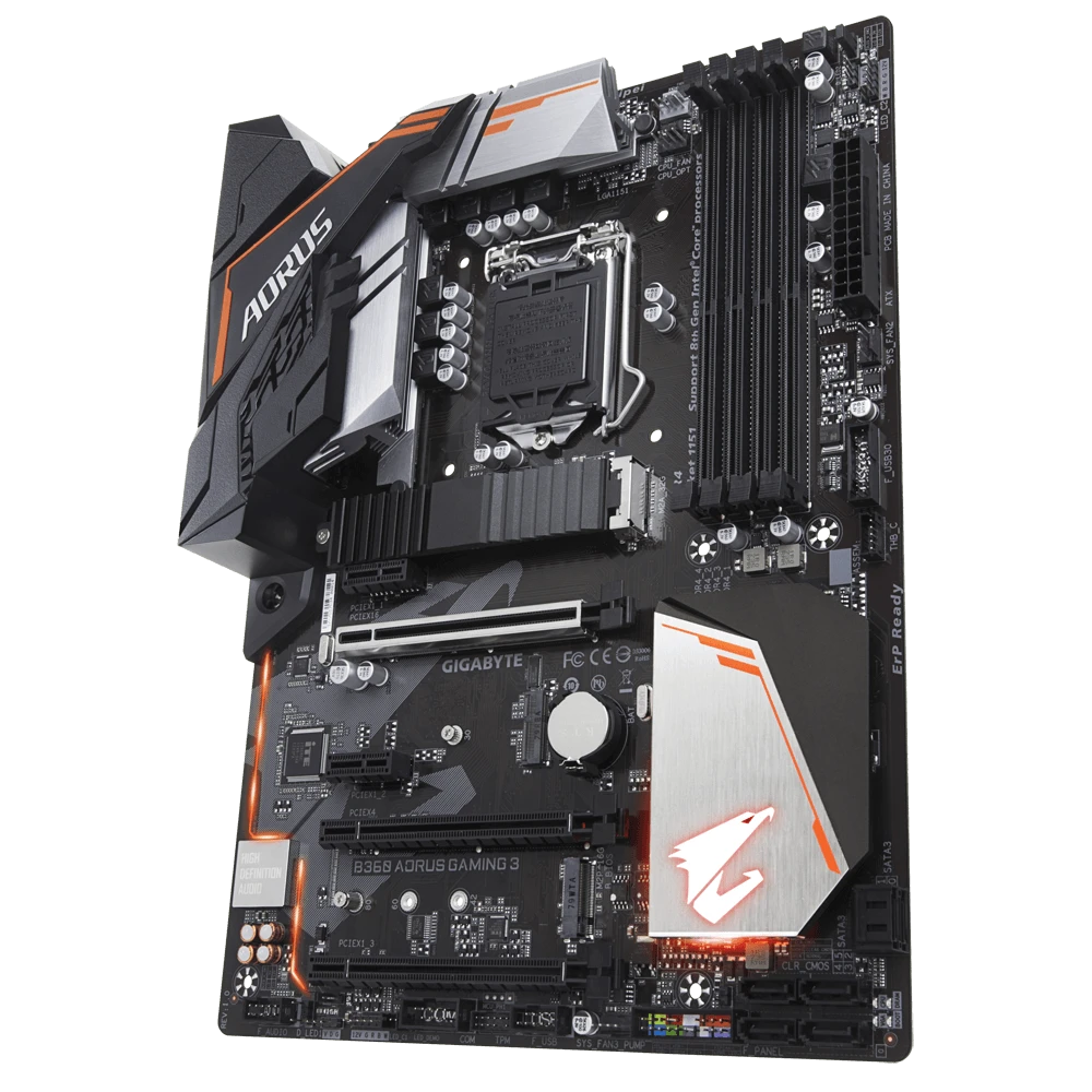 Gigabyte B360 AORUS GAMING 3 9th\8th generation LGA-1151 DDR4 Full-ATX Motherboard M.2 slots refurbished