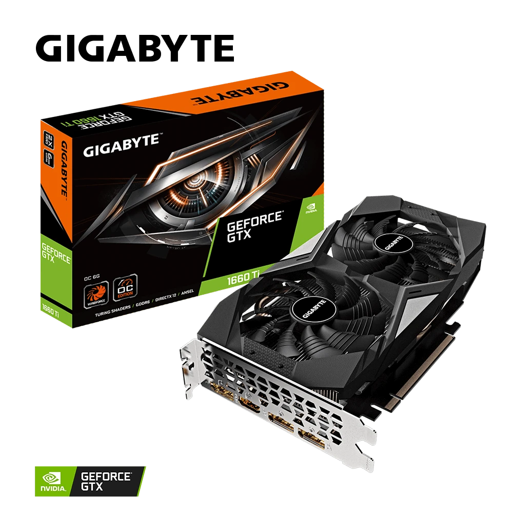 Gigabyte GTX 1660 Ti OC 6GB Graphics Card for 1080p Gaming & Editing, (99% New)