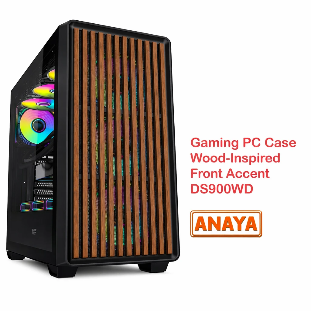 darkFlash DS900WD Wood Full-ATX & E-ATX Gaming PC Case