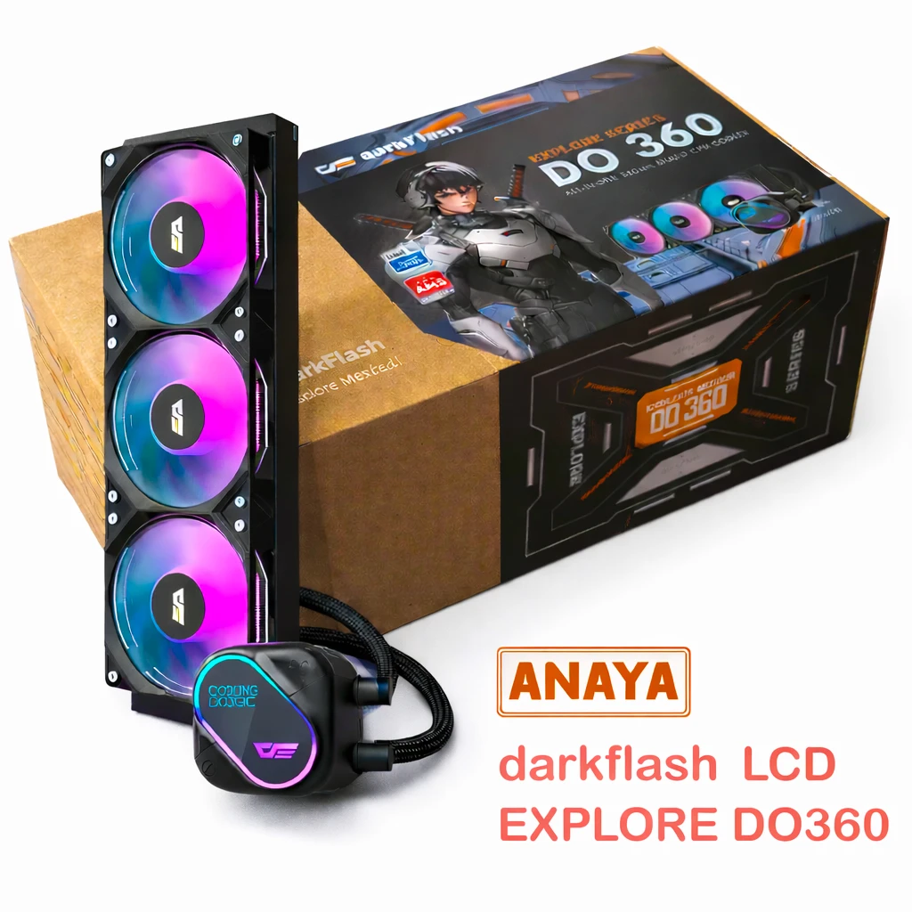 darkFlash EXPLORE DO360 360mm ARGB AIO CPU Cooler with Segment LCD Screen