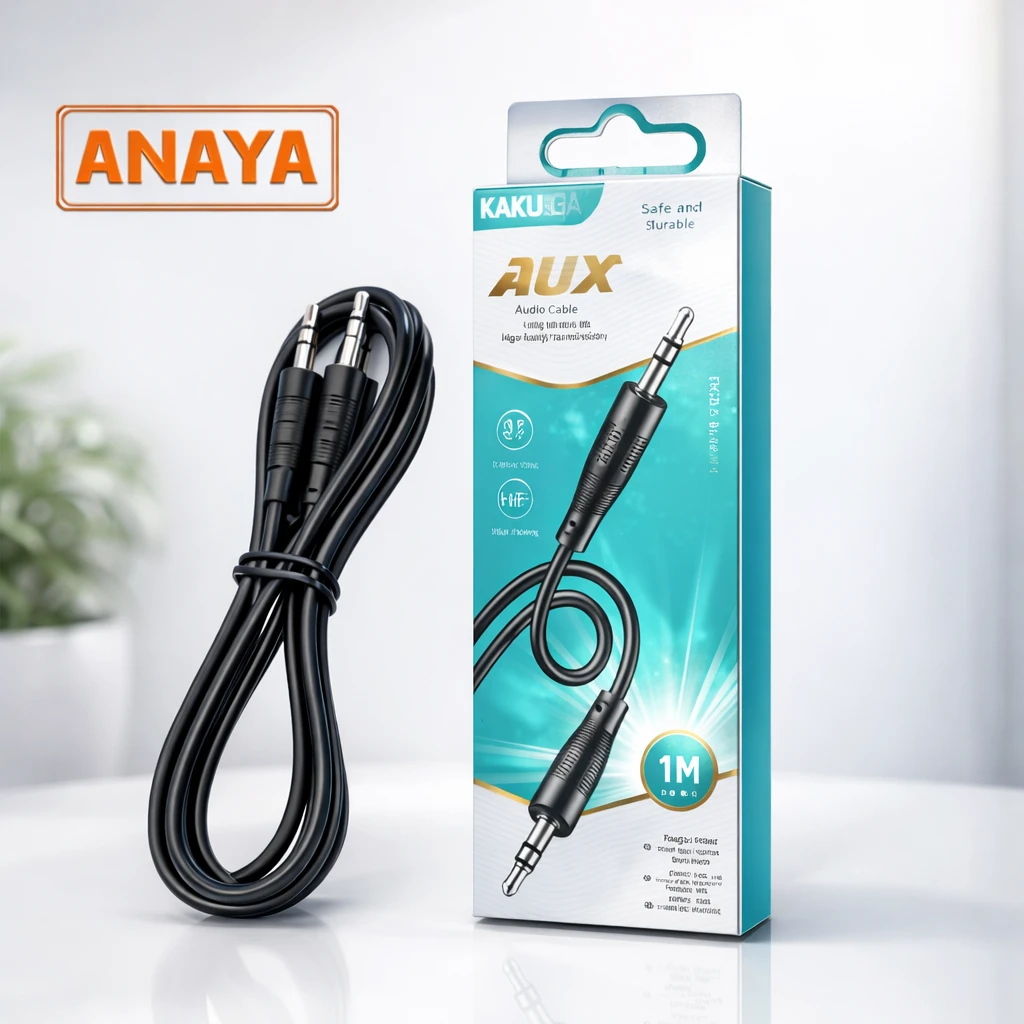 Kakusiga 3.5mm AUX Audio Cable 1M | Clear Stereo Sound AUX Cable