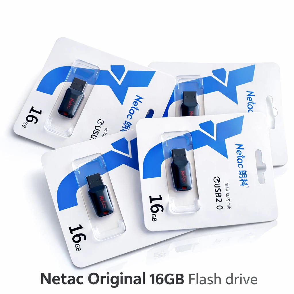 Netac 16GB USB Flash Drive | Portable Memory Stick for School & Office