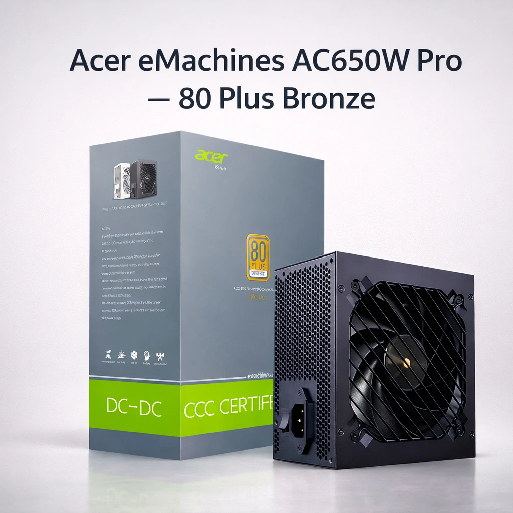 Acer eMachines AC650W Pro 650W 80+ Bronze Gaming Power Supply